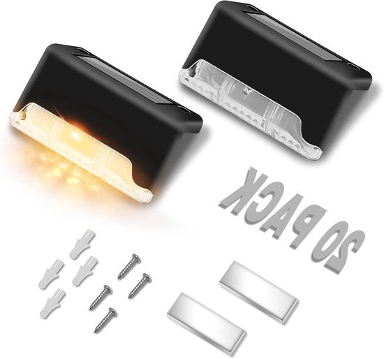 Set di 20 lampade esterne a LED alimentate da energia solare