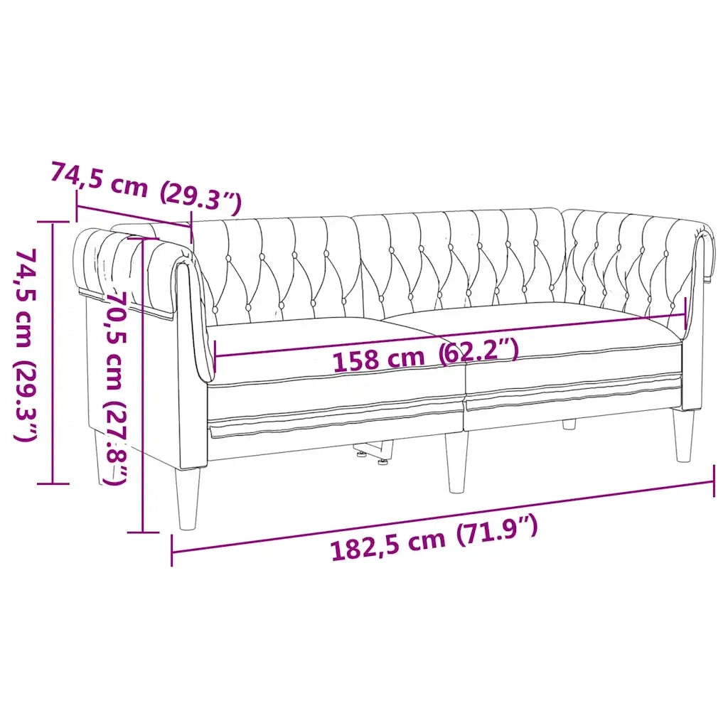 Divano per Soggiorno 3 pcs Grigio scuro 201,5 x 74,5 x 74,5 cm 3385859