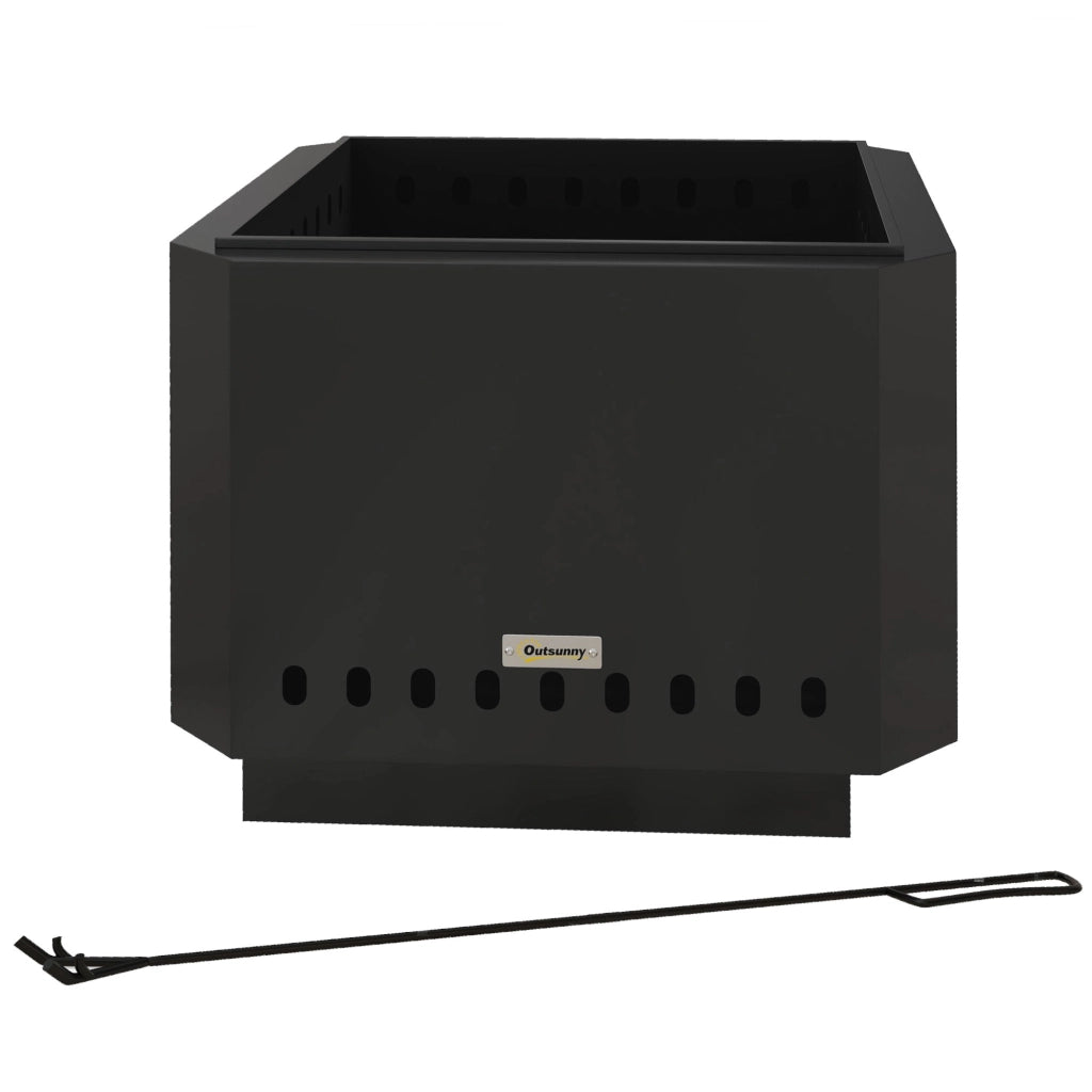 Braciere da Giardino ¨C Zephmum ¨C Nero 48x48x41 cm