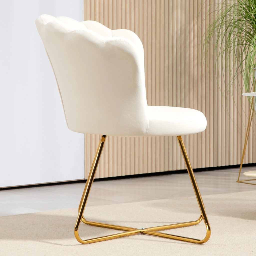 Poltrona relax in velluto ¨C Minimal ¨C crema 69x64x80 cm