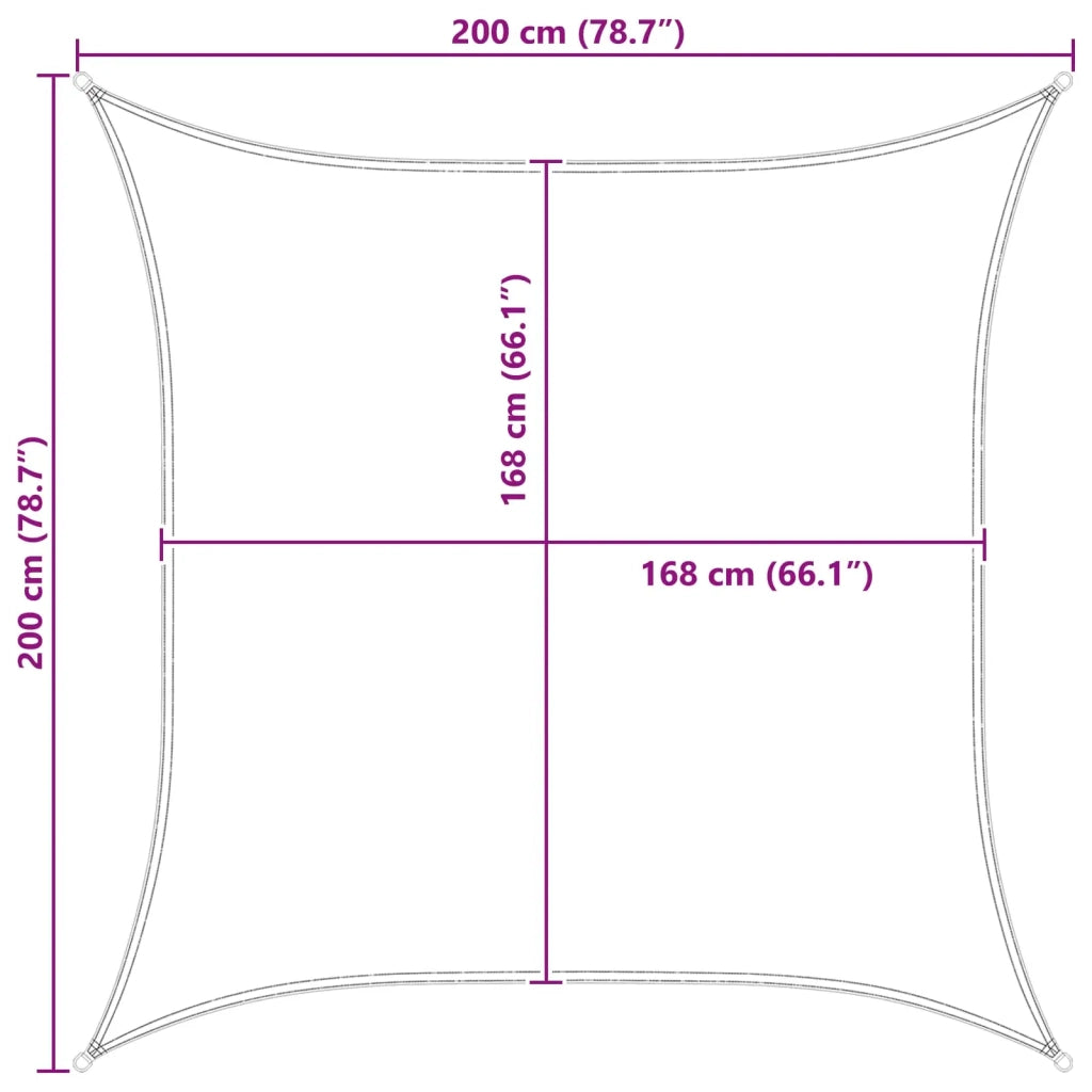 Telo Ombra da Esterno Arancione e Marrone 2 x 2 m 42030964