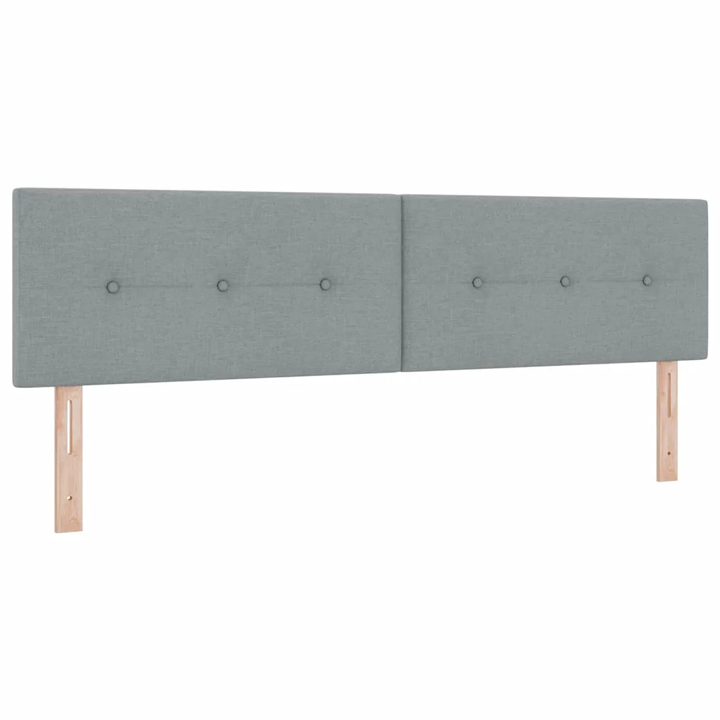 Letto a molle con materasso Grigio chiaro 180 x 200 cm Tessuto