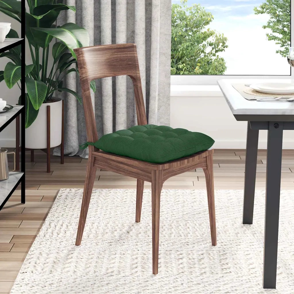 Cuscini per Seduta 4 pcs Verde Scuro 40 x 40 x 6 cm 42015186