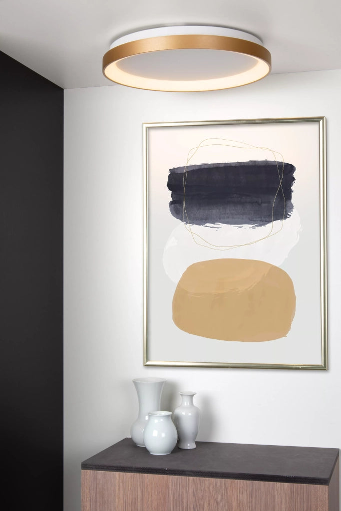 Plafoniera LED 48 cm 38W oro rotonda Vidal Lucide