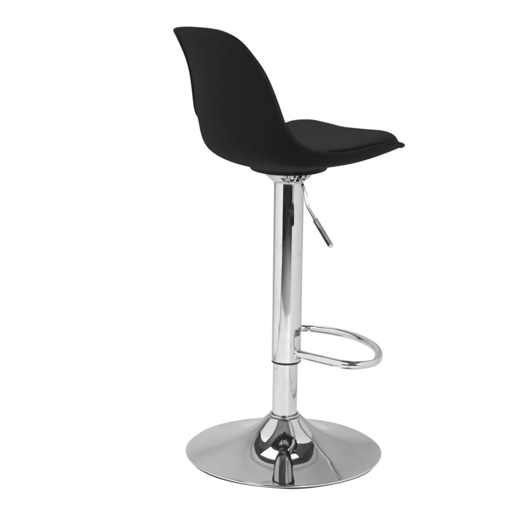 IDMarket - Set di 2 sgabelli da bar design neri KARL