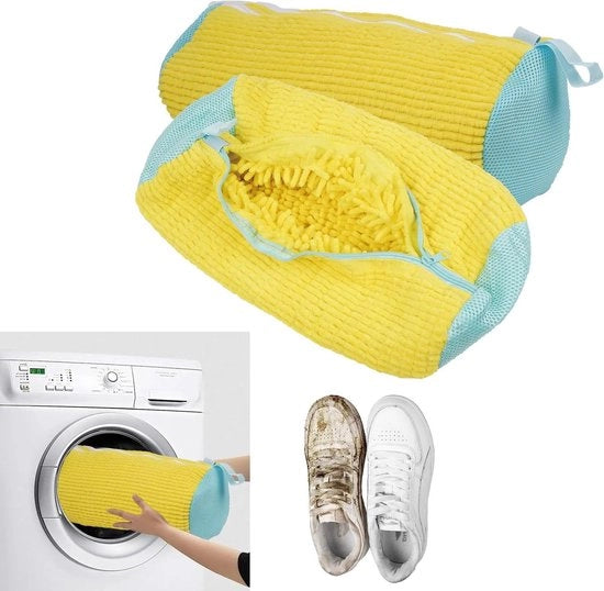 Due waschatoi per scarpe e abbigliamento con chiusura a righello