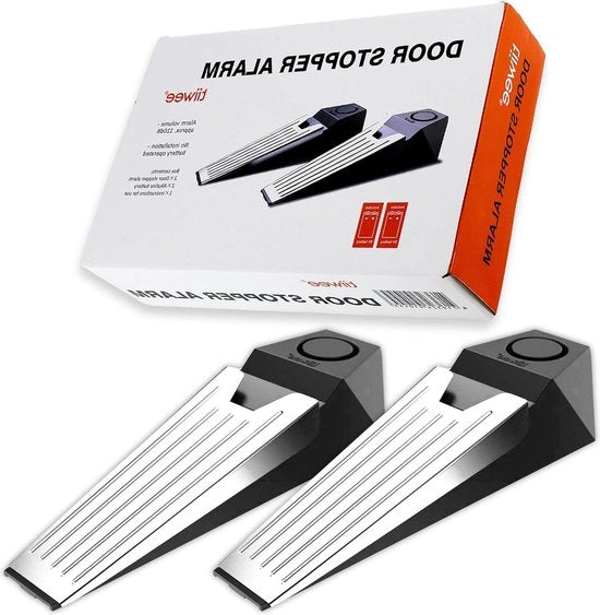 Stopper Alarm di Sicurezza - Ingresso Alarm con Suono - Set a 2 pezzi - inclusi Batterie