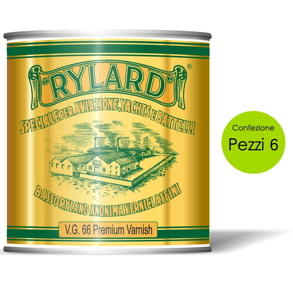 Multipack pezzi 6 vernice rylard vg 66 premium varnish brava ml 750
