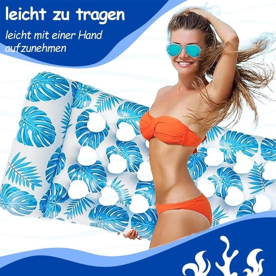 Kit di lettini gonfiabili 4-in-1 - lettino gonfiabile portatile per piscina - lettino galleggiante per mare - lettino acquatico per spiaggia lettino gonfiabile esterno