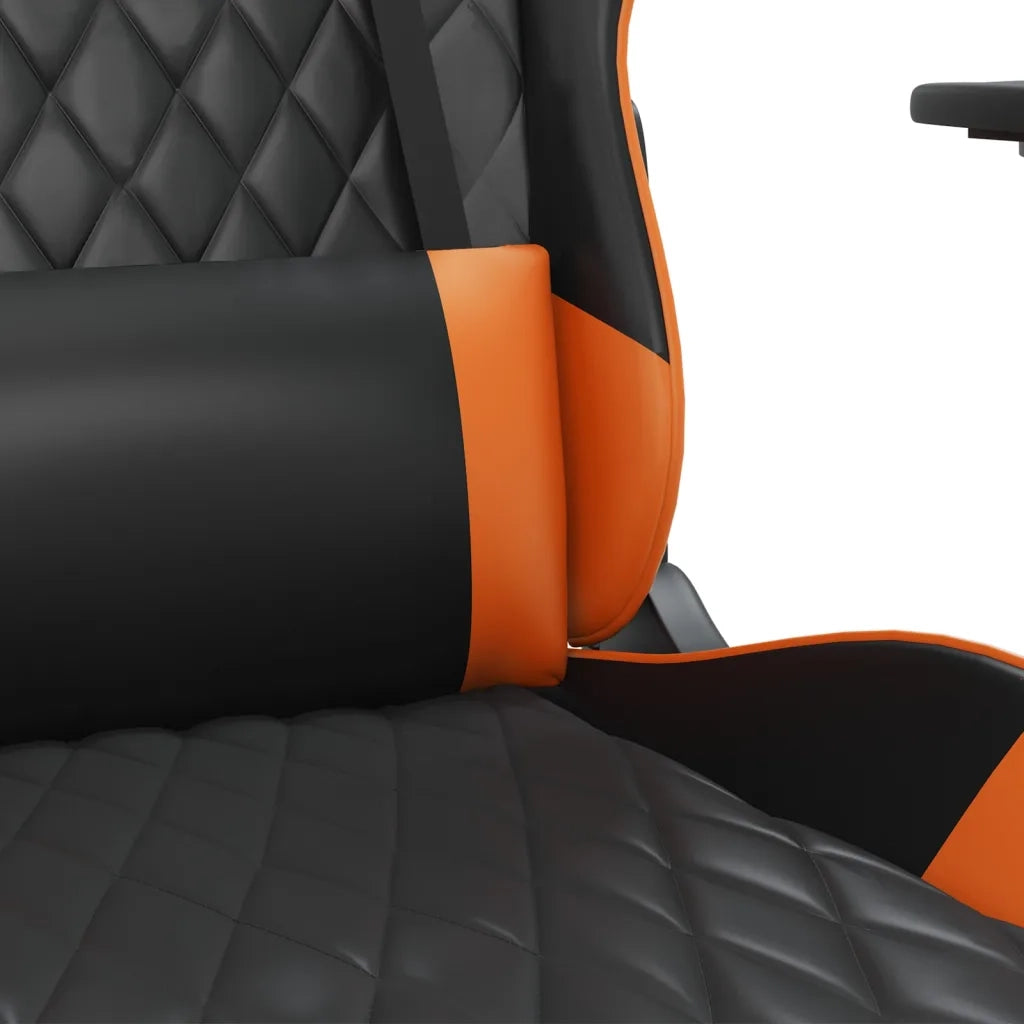 Sedia da Gaming Nero e Arancione in Similpelle 3143759