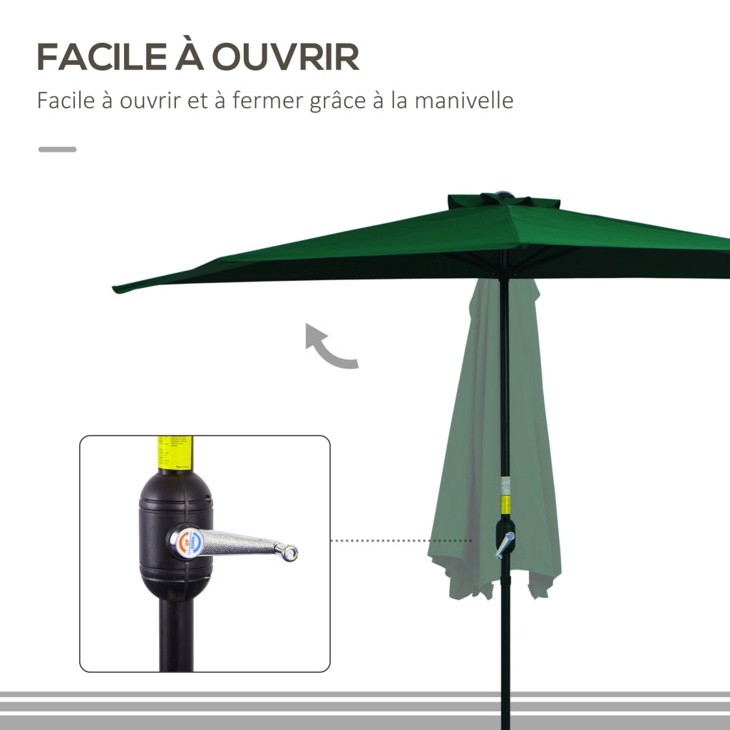 Parasole per balcone ¨C zephmum ¨C verde 2.93x1.5x2.49m