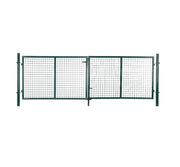 Cancello da giardino con serratura in rete metallica 150 x 320 cm verde 12_0001945