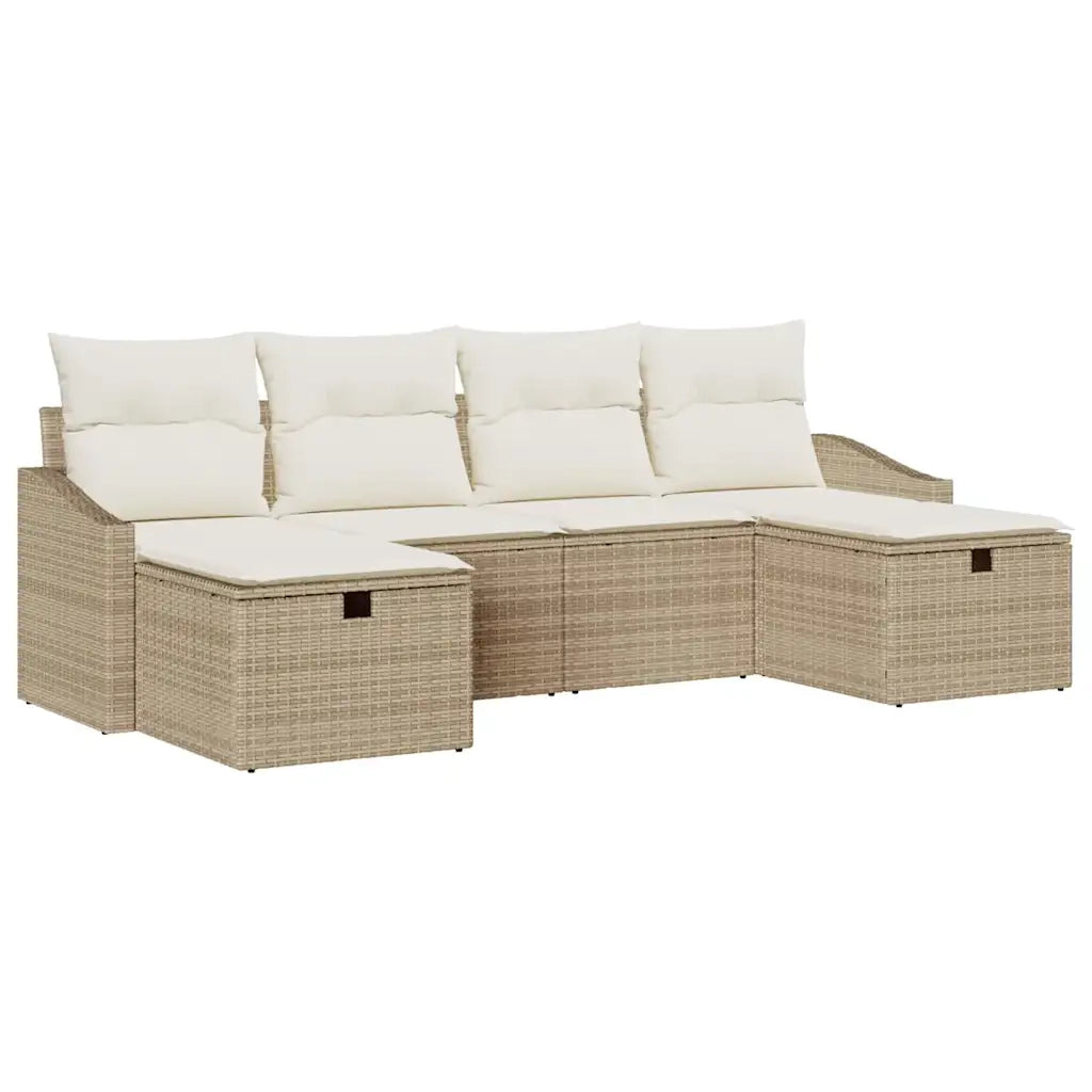 Set di divani con cuscino 6 pcs polyrattan 3360652