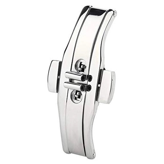 Orologio da polso a vite a sblocco veloce per uomo/donna - Cinturino in metallo lucido - Impermeabile - Senza allergeni - Progettato per la durata - Cerniera orologio