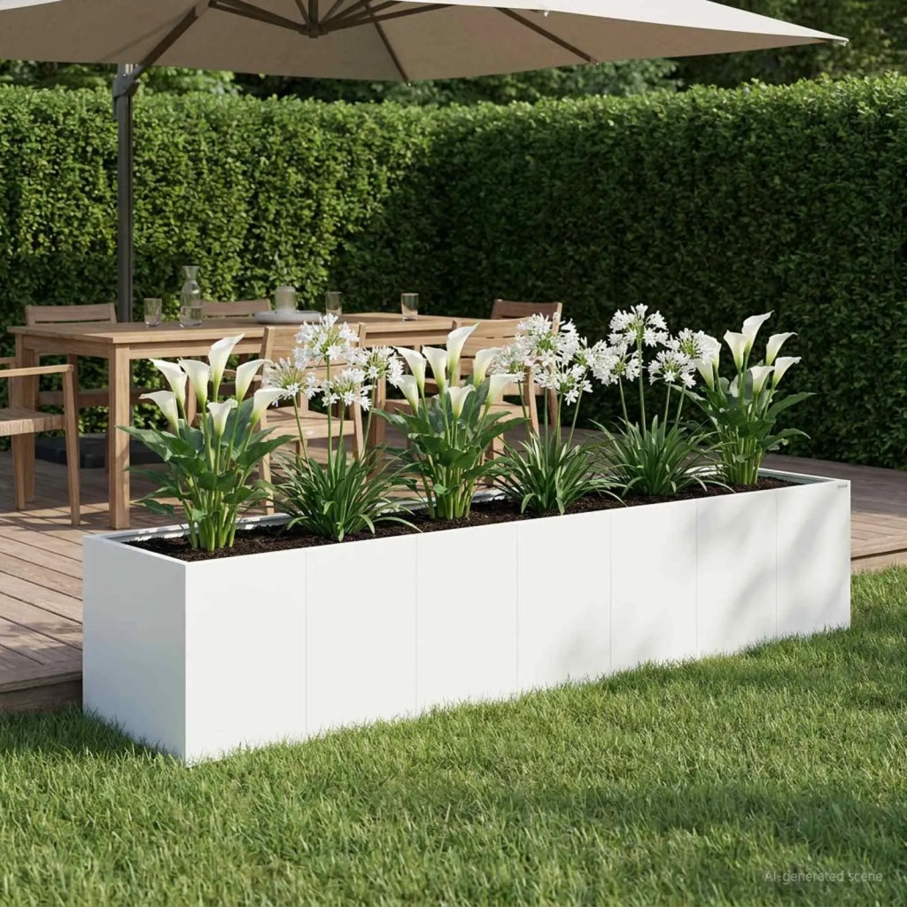 Vaso da giardino Bianco 280 x 80 x 60 cm 3422157