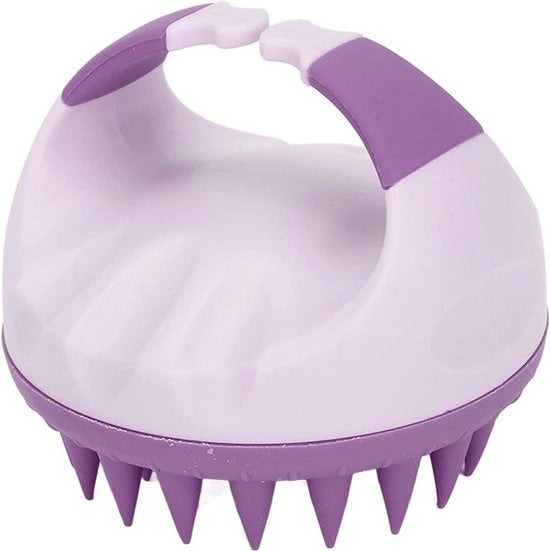 Shampooborstel in Silicone per Massaggio Manuale della Pelle Capelluda e Antirugi - Blu.