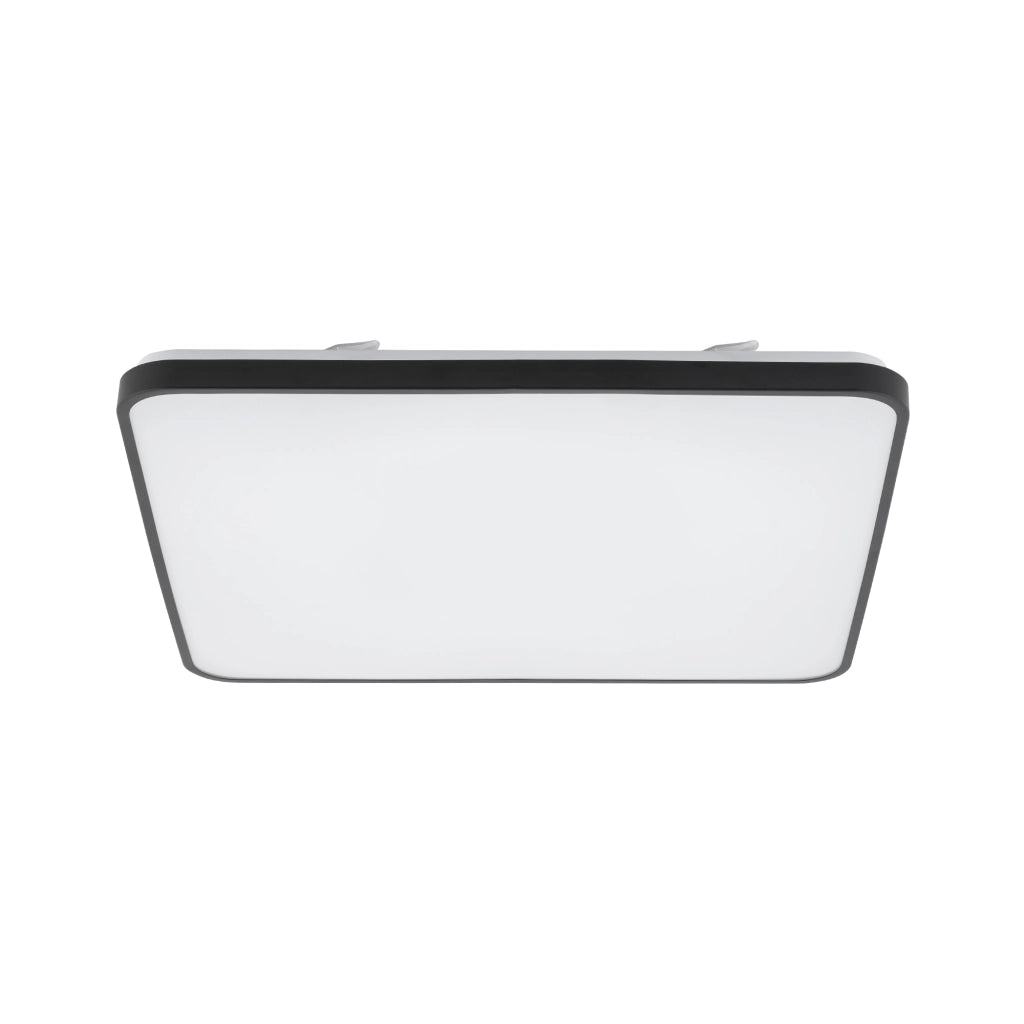 Plafoniera bagno quadrata 63,5cm LED 64W 3000K nera
