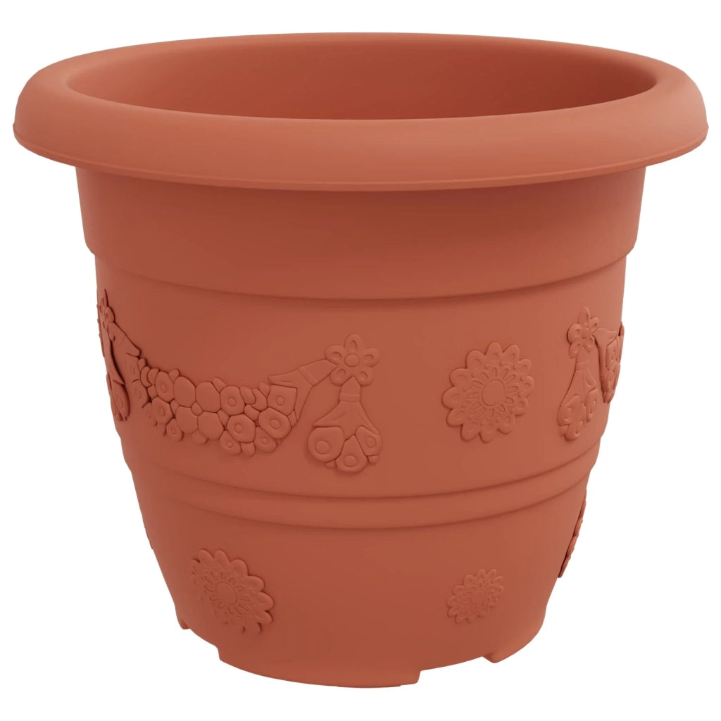 Vasi per Piante 24 pcs Rosso Mattone Ø 26 x 21.5 cm Plastica 3403282