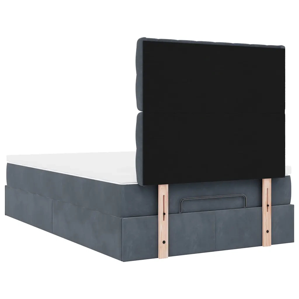 Struttura Letto Pouf con Materassi 120x200 cm Velluto 3314385