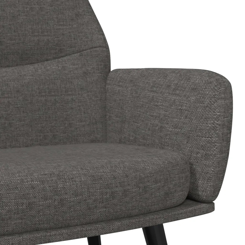 Poltrona | Sedia Relax Grigio Scuro in Tessuto