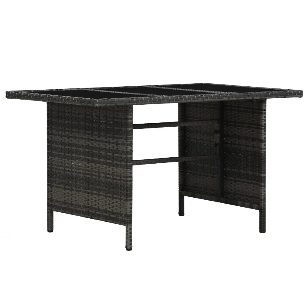 Set Divani da Giardino 3 pz con Cuscini in Polyrattan Grigio 48155