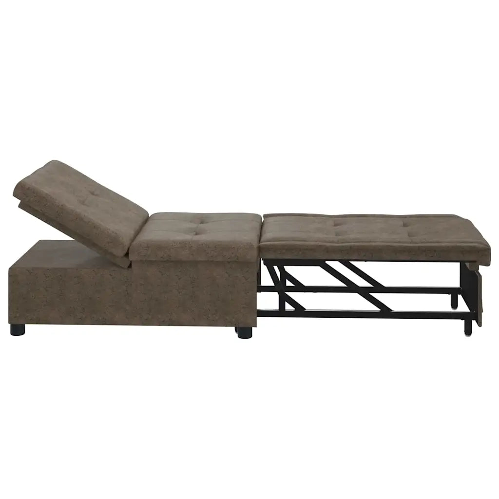 Divano letto Grigio scuro 194 x 67 x 82 cm Tessuto Huahua 42008605