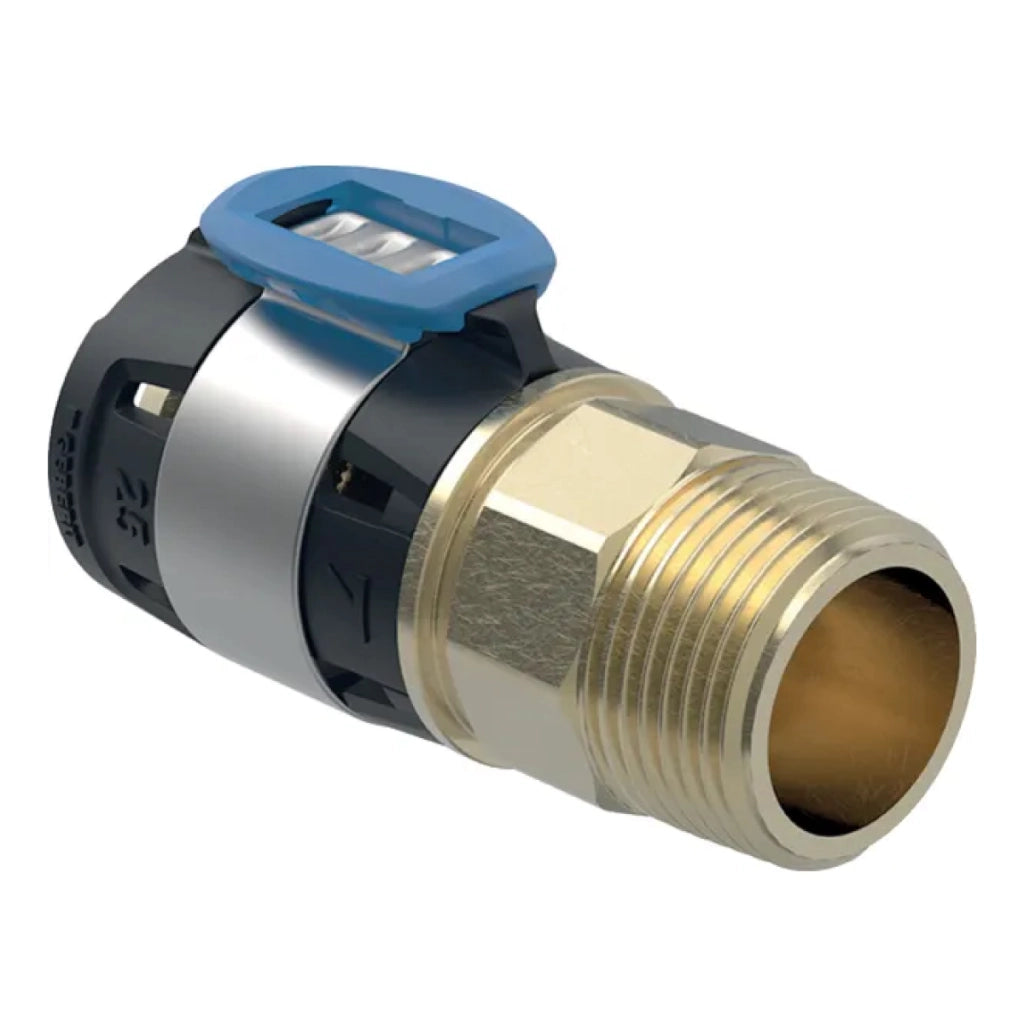 ADATTATORE FLOWFIT CON FILETTO MASCHIO PER MULTISTRATO A PRESSARE 1/2 ø20MM - ATTACCO MASCHIO   GEBERIT