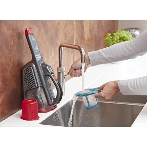 Black & Decker Dustbuster aspirapolvere senza filo Nero, Rosso Sacchetto per la polvere