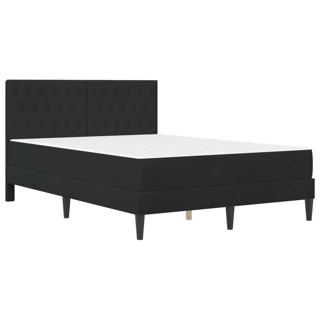 Struttura letto con materasso Nero 160 x 200 cm Velluto 3415064