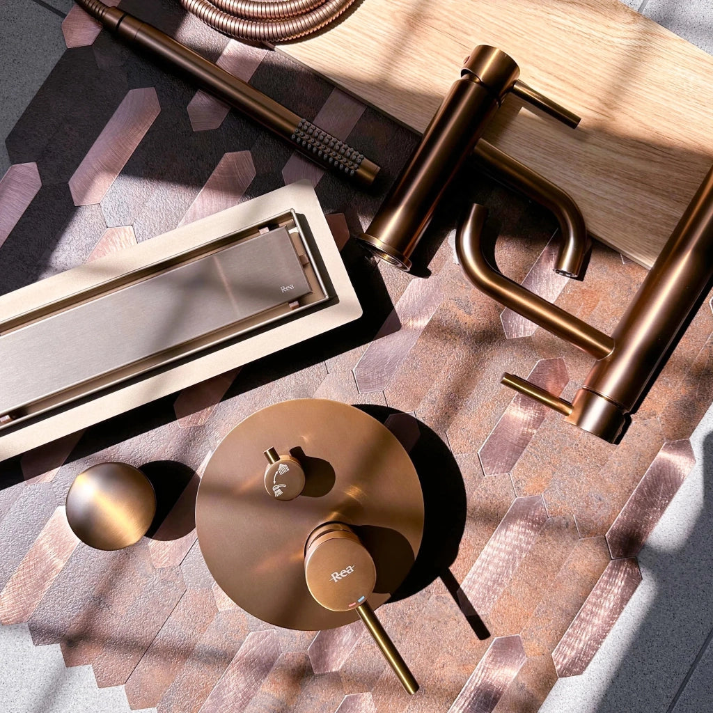 Scarico Lineare Rea Neox Pro Brush Copper 70