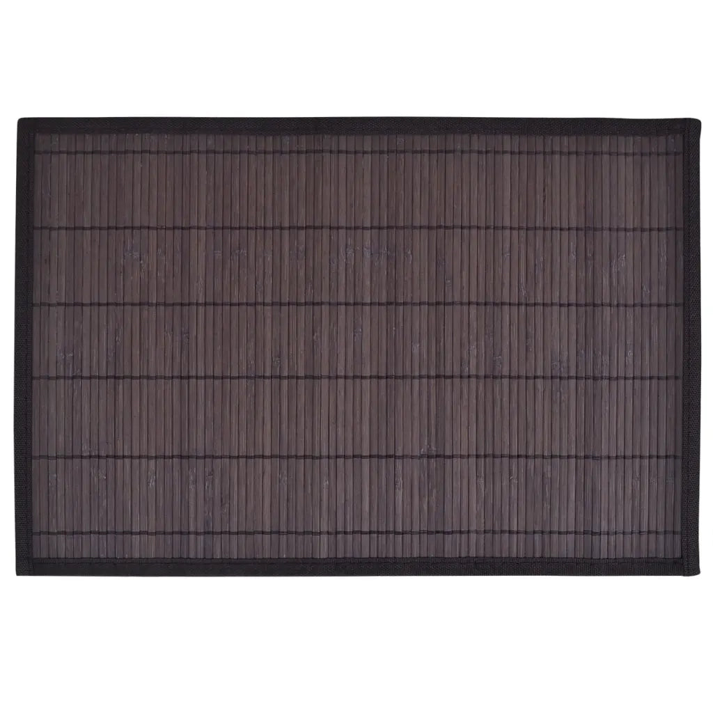 Tovagliette in Bambù 6 pz 30 x 45 cm Marrone Scuro 242110