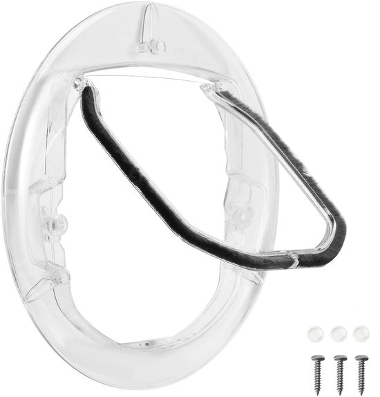 Porta automatica per animali con microchip - Ronde porta per animali - 4 punti di blocco - Ritorno automatico - Riduzione rumore - Adatta per porte in vetro