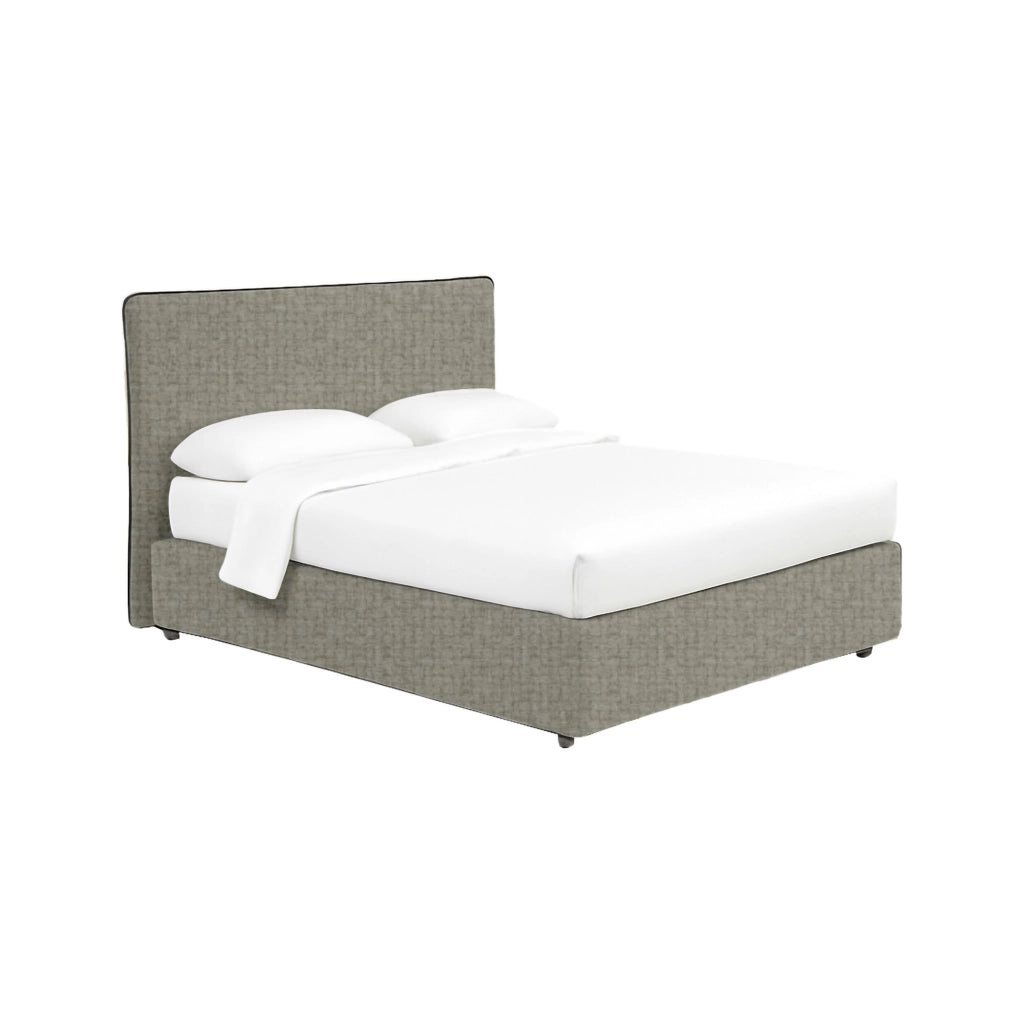 Louth, Letto Singolo Sfoderabile Made in Italy, Grigio