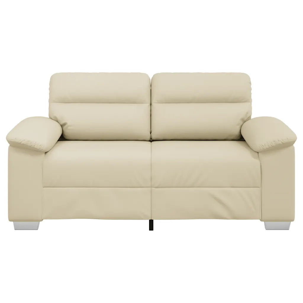 Divano a 2 posti Crema 160x81x84 cm in Similpelle 4105333