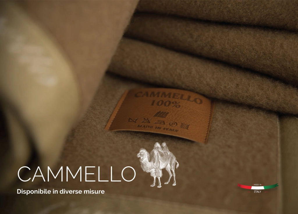 Coperta Invernale In 100% Pura Lana Di Cammello - Singolo - Cammello