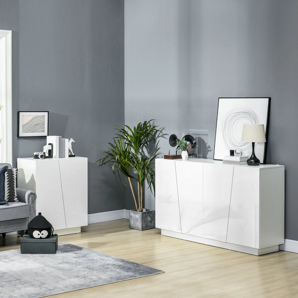 Mobiletto Multiuso 5 Livelli ¨C Zephmum ¨C Bianco 150x40x88 cm