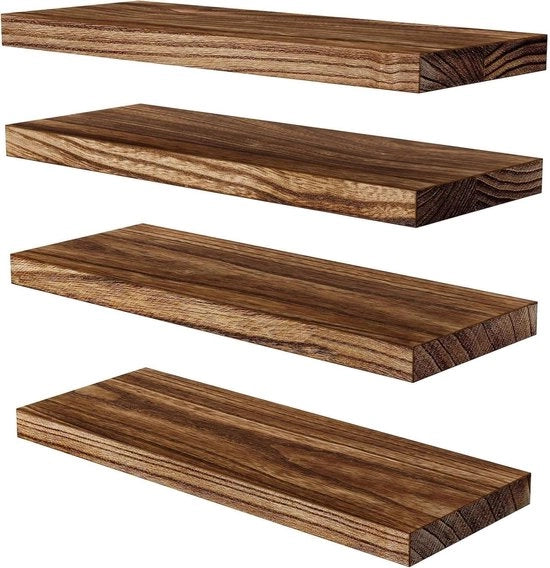Set di Assi da Soglia in Legno Scuro da 4