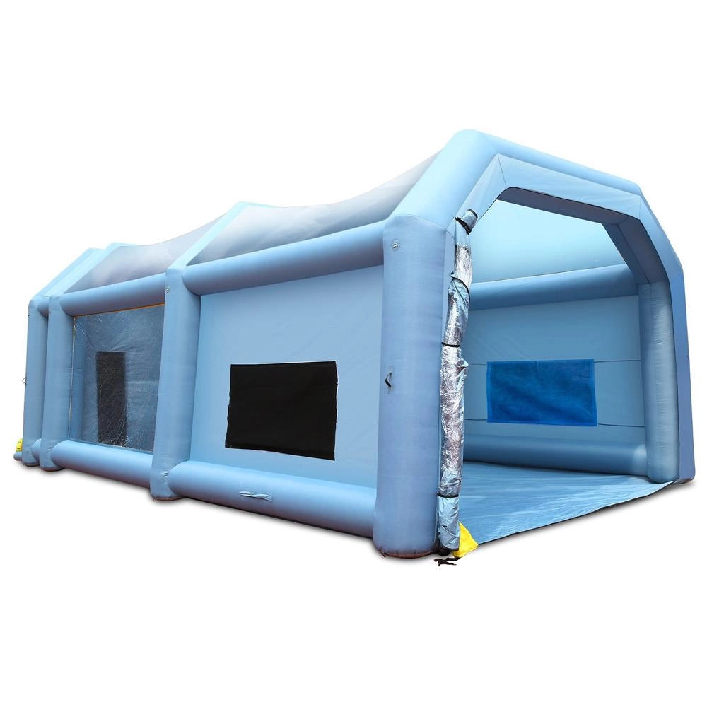 Tenda Verniciatura Spray Gonfiabile Auto Moto SUV 2 Ventilatori 1100W 950W Filtro 3 Strati 10x4x6m