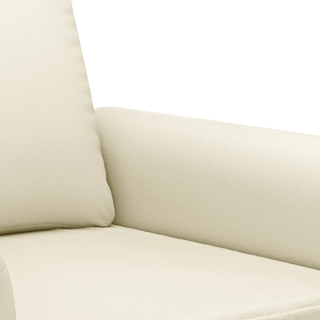 Set di Divani 3 pz con Cuscini Crema in Similpelle 3202166