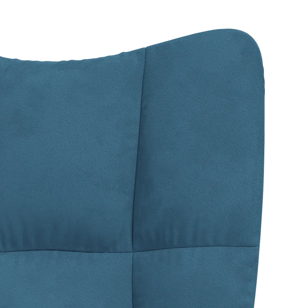 Poltrona | Sedia Relax Blu in Velluto