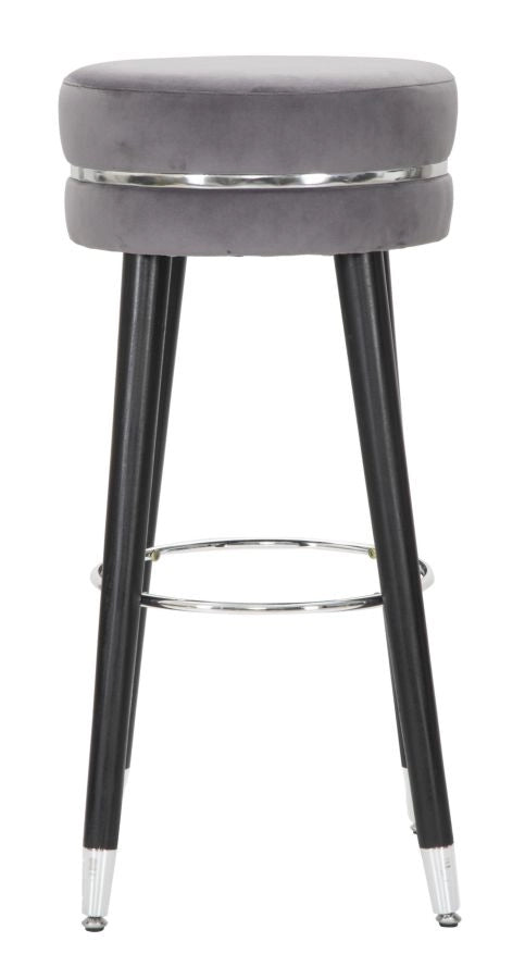 SGABELLO BAR PARIS GRIGIO/SILVER CM � 35X74