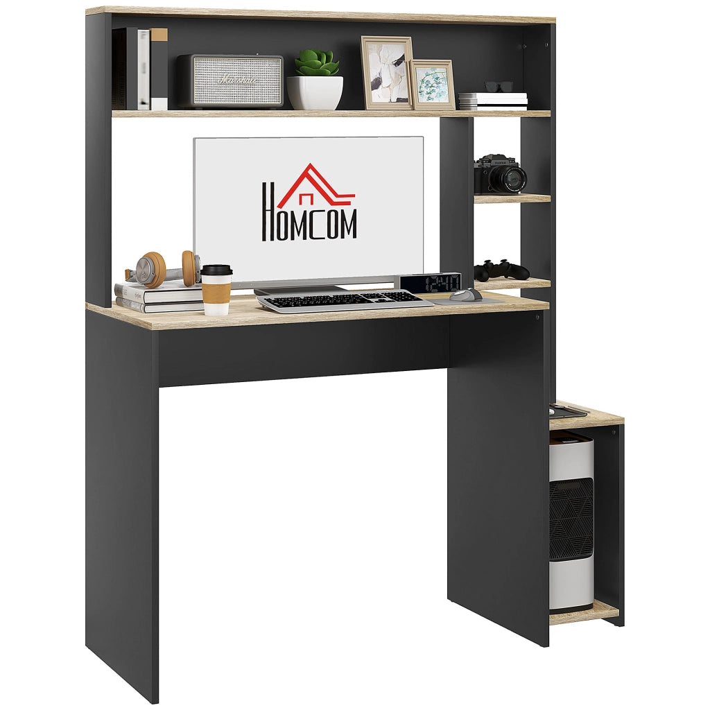 Scrivania con scaffali e supporto PC ¨C Minimal ¨C 114x45x138 cm