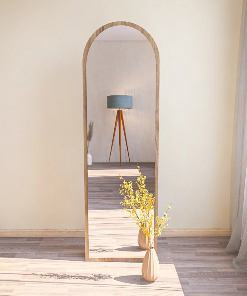 Specchio in legno "Emma" - 50 x 160 cm - Marrone