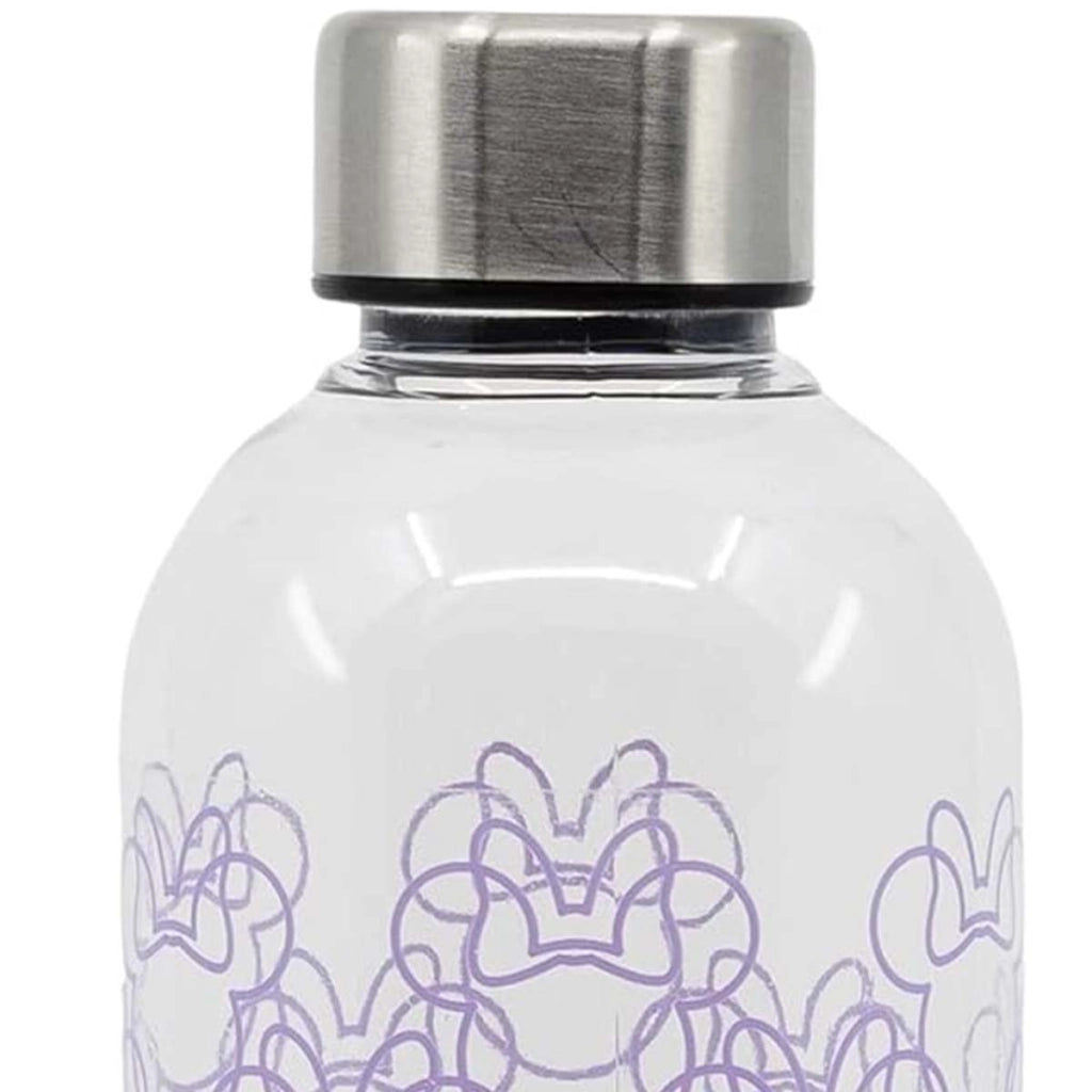 Bottiglia d'acqua riutilizzabile da 850 ml per bambini con tappo a tenuta stagna Bianco Minnie Mouse