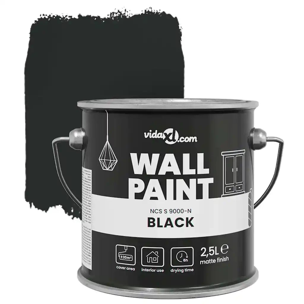 Pittura murale Nero 2,5 L Stampa da parete 4008527