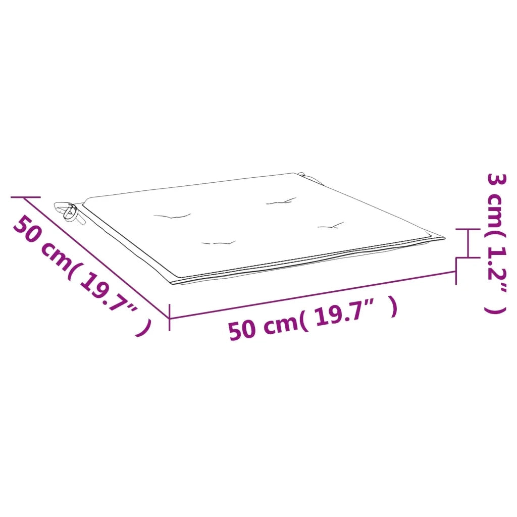 Cuscini per Sedia 2 pz | Cuscini per sedie Verdi 50x50x4 cm in Tessuto Oxford