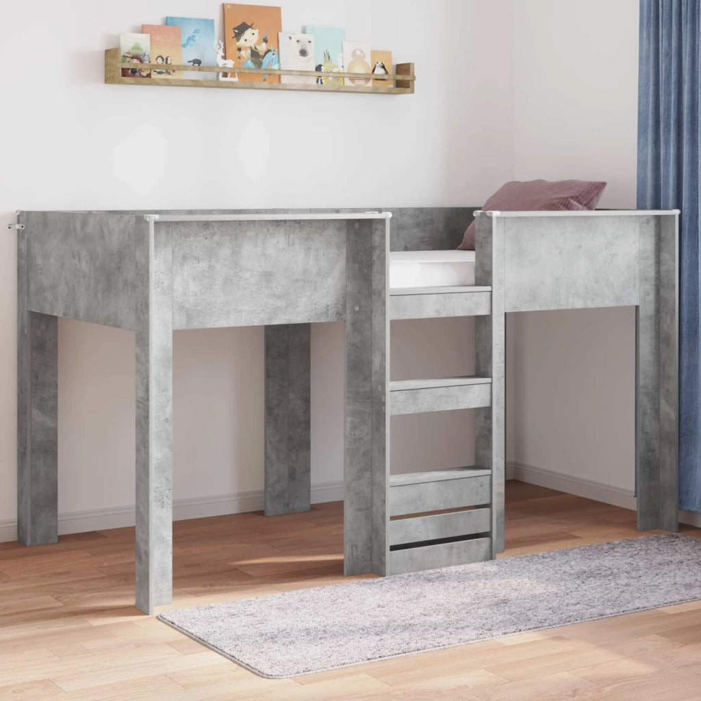 Letto a Castello per Bambini Grigio cemento 100 x 200 cm