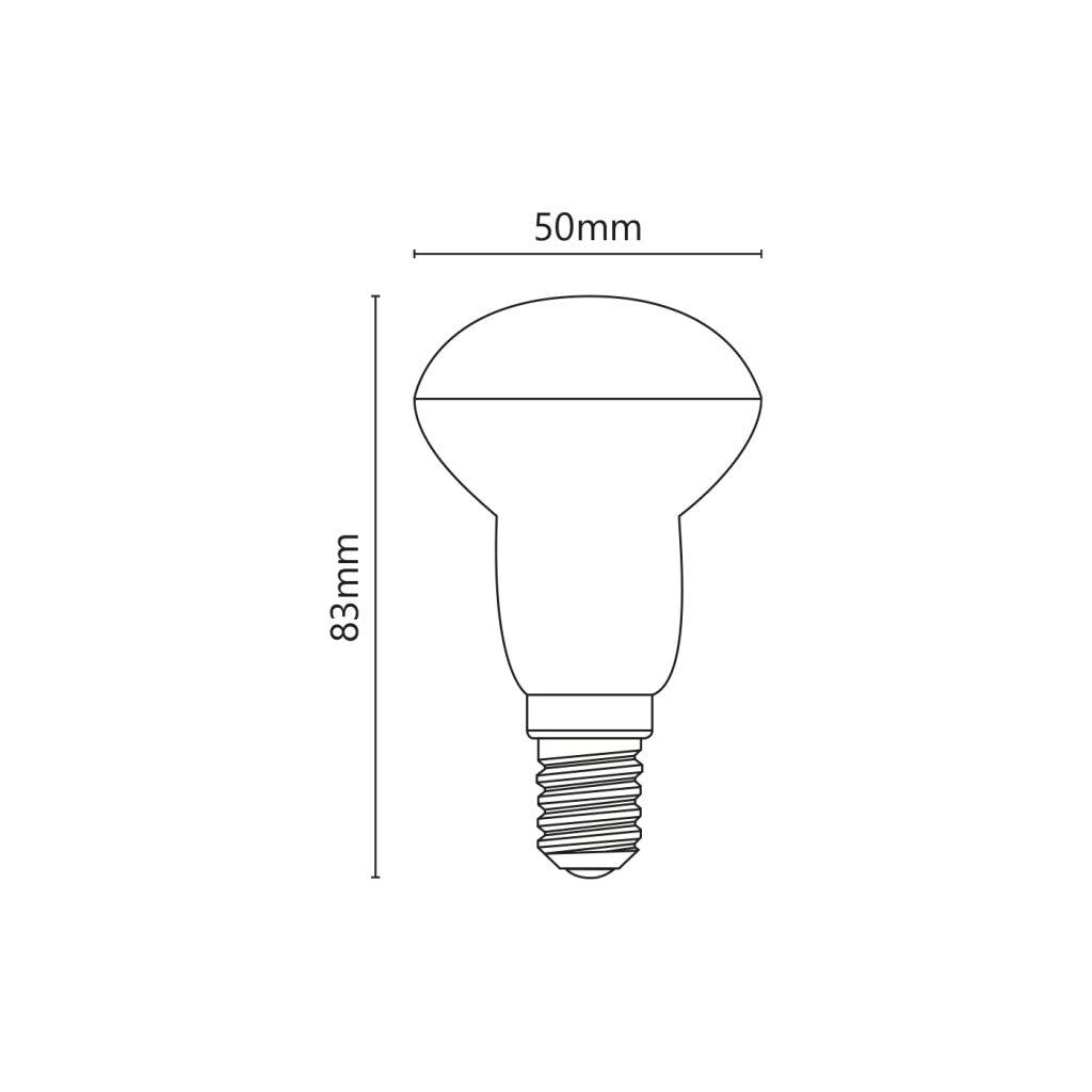 Lampadina a led semi bulbo bianco 6W E14 4000K