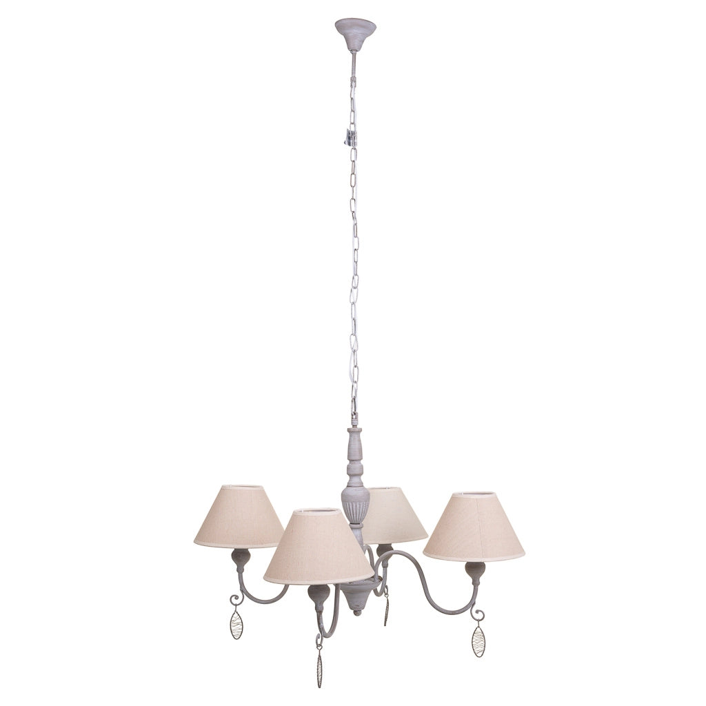 Lampada a sospensione grigia 55x55x125h