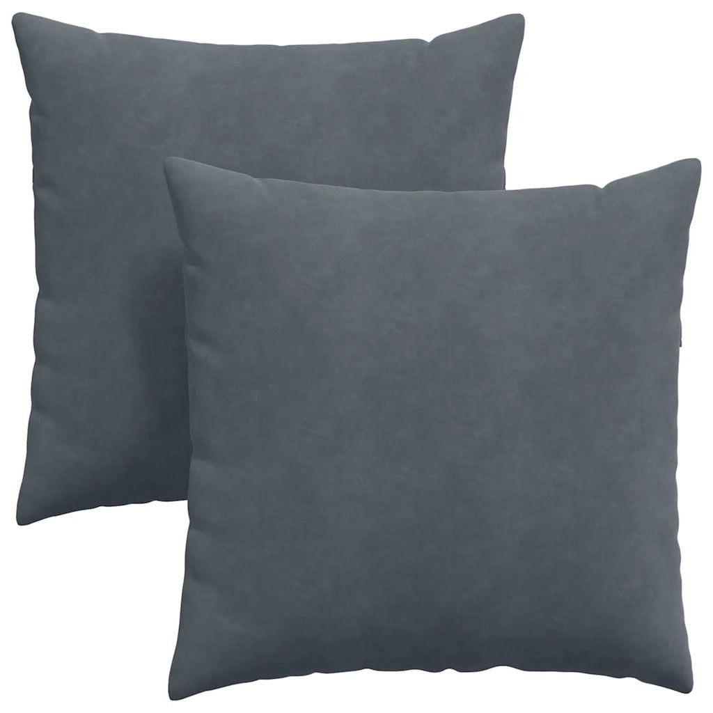 Cuscini da Divano 2 pz-Set di 2 Cuscini per Sofa Grigio scuro 60 x 60 cm 383740